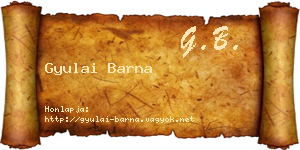 Gyulai Barna névjegykártya